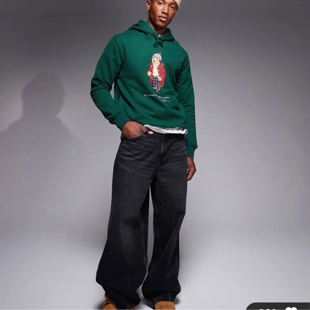 POLO RALPH LAUREN MEN’S WINTER POLO BEAR HOODIE GREEN NWT M